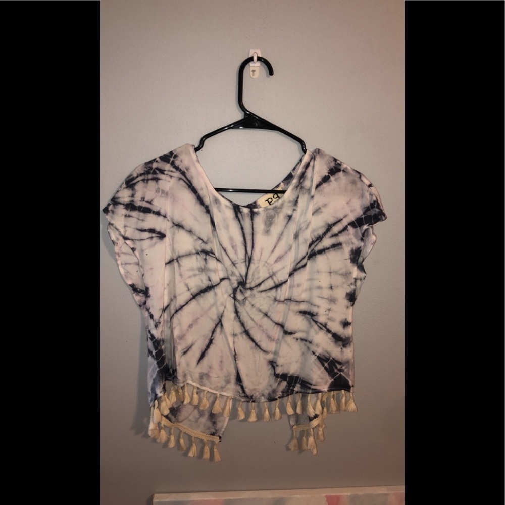 PPLAClothing | Tie Die Frayed bottom t-shirt | S